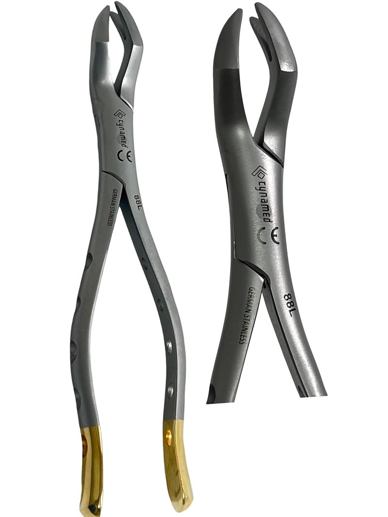 artlab Premium German Dental Extracting Extraction Forceps with Serrated Jaws Used to Extract Upper Lower Right Left 1st 2nd Molars Bone Dental Instruments (Extracting FORCEP #88L) - Image 2